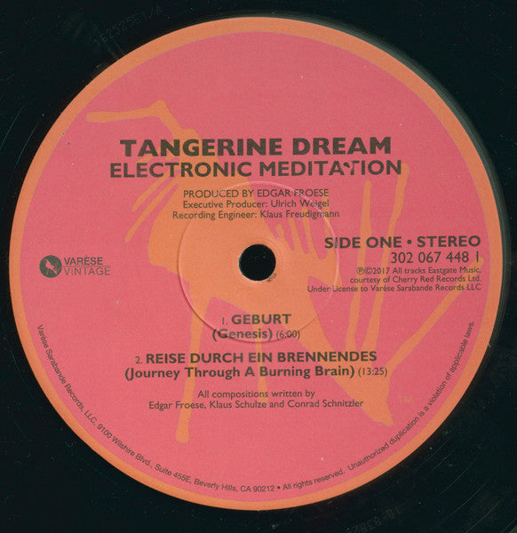 Tangerine Dream – Electronic Meditation (Vinyl, LP, Album, Record Store Day, Limited Edition, Reissue, 2017) – photo 4