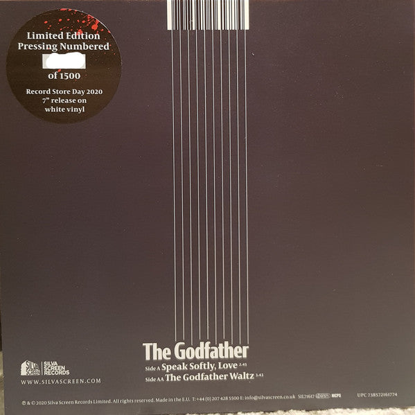 The City of Prague Philharmonic Orchestra – The Godfather (Vinyl, 7", Record Store Day, Limited Edition, Numbered, 2020) – photo 3