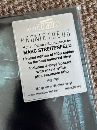 Marc Streitenfeld – Prometheus (Original Motion Picture Soundtrack) (Vinyl, 2xLP, Album, Deluxe Edition, Limited Edition, Numbered, Reissue, Orange [Flaming], 2021) – photo 2