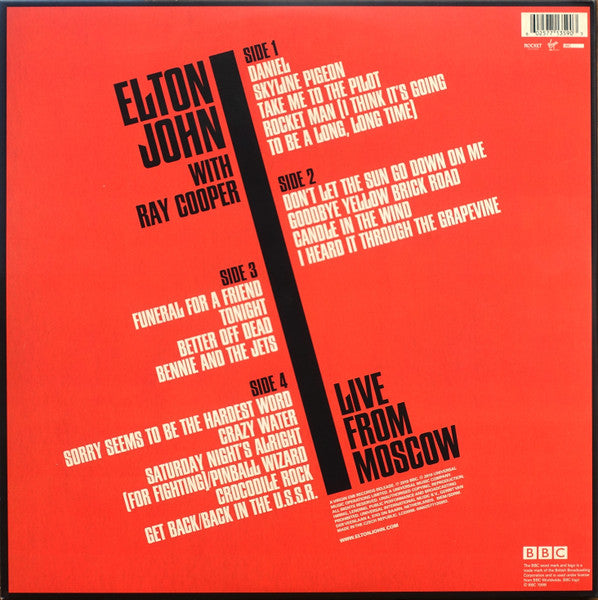 Elton John With Ray Cooper – Live From Moscow (Vinyl, 2xLP, Album, Record Store Day, Limited Edition, Clear, 2019) – photo 2