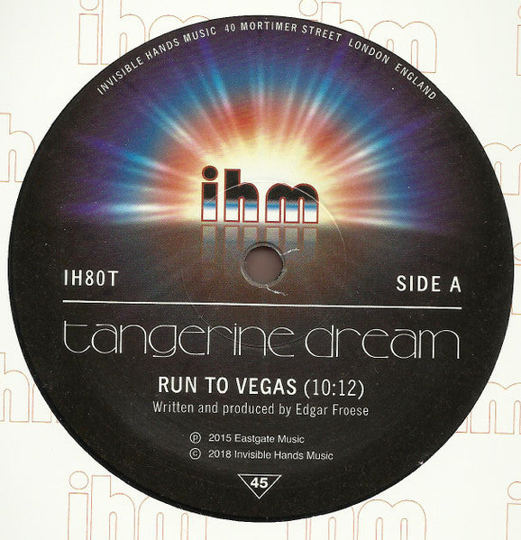 Tangerine Dream – Run To Vegas / Leviathan (Vinyl, 12", 45 RPM, Record Store Day, Single, Limited Edition, 2018) – photo 2