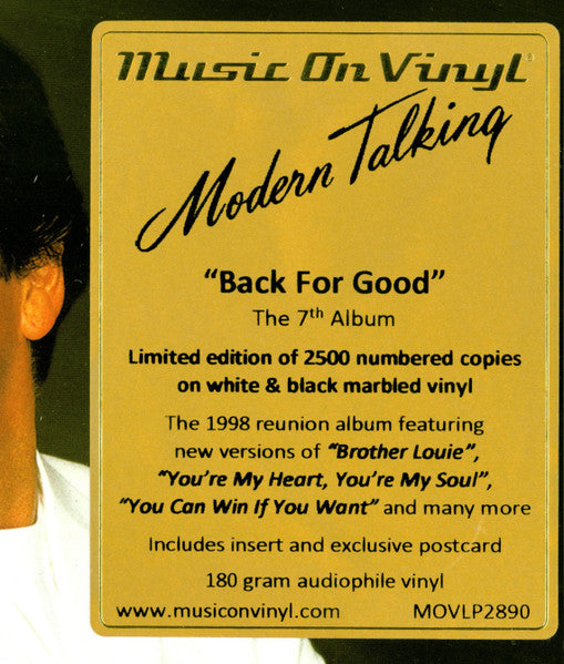 Modern Talking – Back For Good - The 7th Album (Vinyl, 2xLP, Album, Limited Edition, Numbered, Reissue, Marbled White & Black, 2021) – photo 3