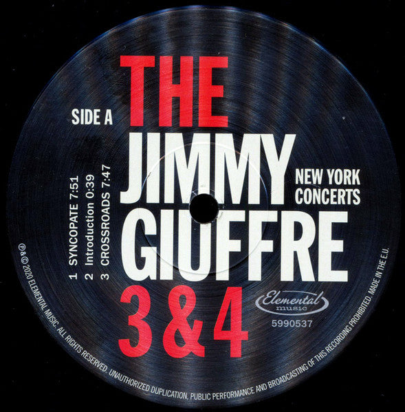 The Jimmy Giuffre 3 & 4 – New York Concerts (Vinyl, 2xLP, Limited Edition, Reissue, 180 g, 2020) – photo 4