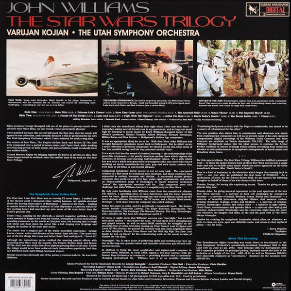 John Williams, Varujan Kojian, The Utah Symphony Orchestra – The Star Wars Trilogy (Vinyl, LP, Album, Limited Edition, Reissue, Blue Translucent, Red Translucent & Green Translucent Lightsaber, 2016) – photo 2