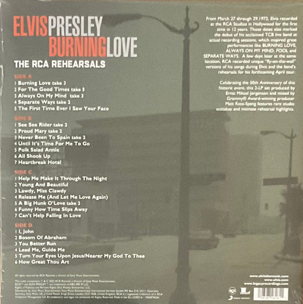 Elvis Presley – Burning Love (The RCA Rehearsals) (Vinyl, 2xLP, Record Store Day, 2023) – photo 2