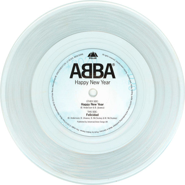 ABBA – Happy New Year (Vinyl, 7", 45 RPM, Single, Limited Edition, Numbered, Reissue, Clear, 2019) – photo 4