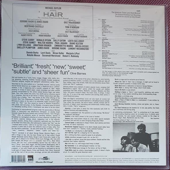 Various – Hair - The American Tribal Love-Rock Musical (The Original Broadway Cast Recording) (Vinyl, LP, Green & Yellow Swirled, Orange & Yellow Swirled, Album, Limited Edition, Numbered, 180 gram, 2021) – photo 3