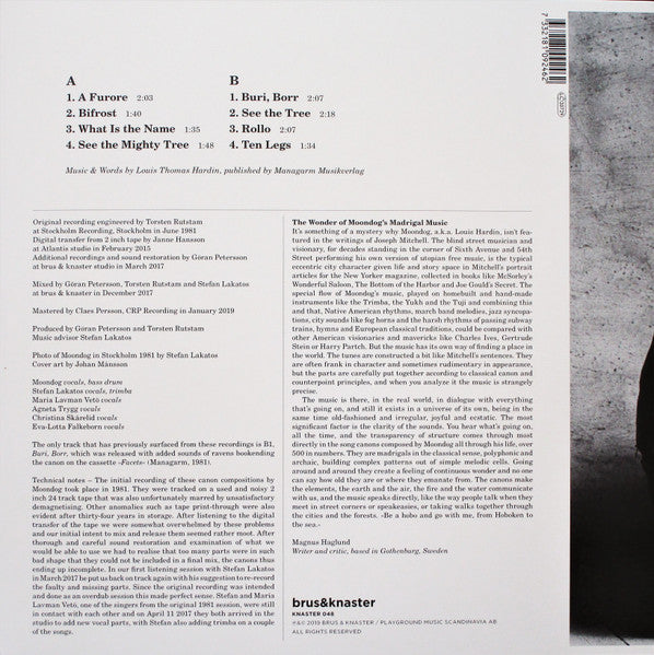 Moondog – The Stockholm 1981 Recordings (Vinyl, LP, 10", Record Store Day, Limited Edition, 2019) – photo 2