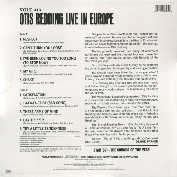 Otis Redding – Otis Redding Live In Europe (Vinyl, LP, Album, Record Store Day, Limited Edition, Reissue, Mono, Red, 2017) – photo 2
