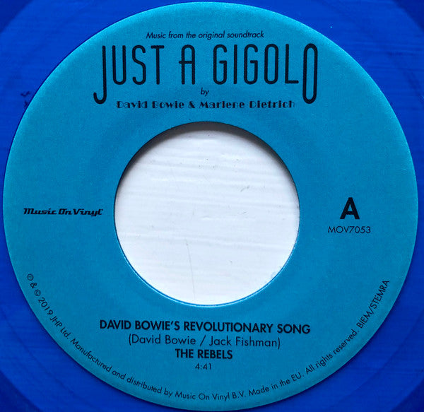David Bowie & Marlene Dietrich – Music From The Original Soundtrack Just A Gigolo (Vinyl, 7", 45 RPM, Record Store Day, Single, Limited Edition, Numbered, Blue Transparent, 2019) – photo 4