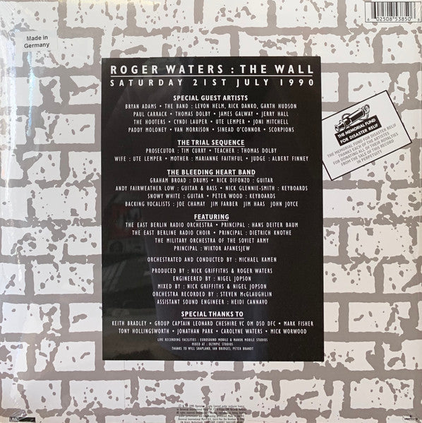 Roger Waters – The Wall (Live In Berlin) (Vinyl, 2xLP, Album, Record Store Day, Limited Edition, Reissue, Clear, 180 gram, 30th Anniversary Edition, 2020) – photo 4
