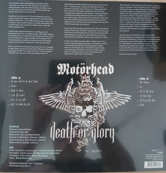 Motörhead – Death Or Glory (Vinyl, LP, Album, Record Store Day, Limited Edition, Numbered, Remastered, Silver, 2018) – photo 2