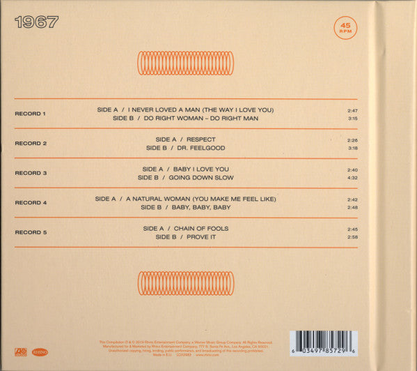 Aretha Franklin – The Atlantic Singles (1967) (Vinyl, 7", 45 RPM, Single, Reissue, Record Store Day, Compilation, Limited Edition, 2019) – photo 3