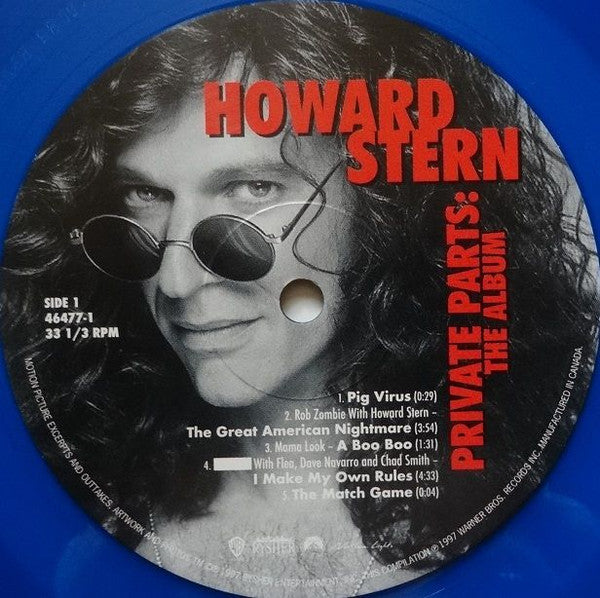 Various – Howard Stern Private Parts: The Album (Vinyl, 2xLP, Album, Record Store Day, Compilation, Limited Edition, Reissue, Blue, 2019) – photo 4