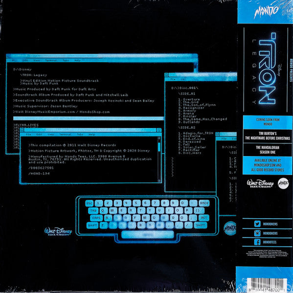 Daft Punk – TRON: Legacy (Vinyl Edition Motion Picture Soundtrack) (Vinyl, LP, 180g, Blue Neon, 180g, Orange Neon, Album, Limited Edition, Reissue, Remastered, Repress, 2022) – photo 2