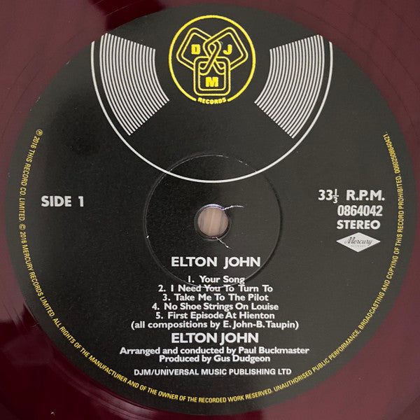 Elton John – Elton John (Vinyl, LP, Album, Reissue, Remastered, Purple Translucent, 180g, Compilation, Record Store Day, Limited Edition, Gatefold, 50th Anniversary, 2020) – photo 4